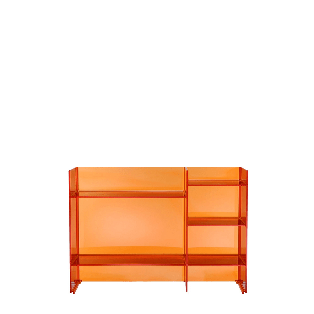 Sound-Rack Cabinet storage Kartell Transparent Tangerine