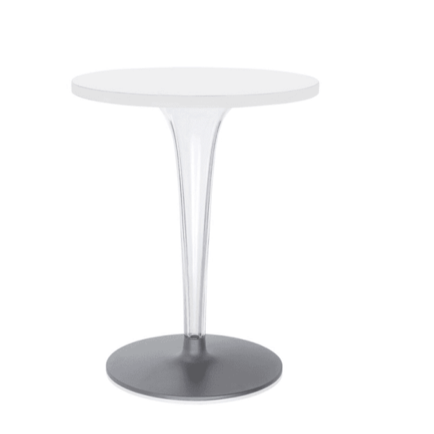 Toptop Outdoor Tables Kartell 23.62" / Round Base / White Round Top