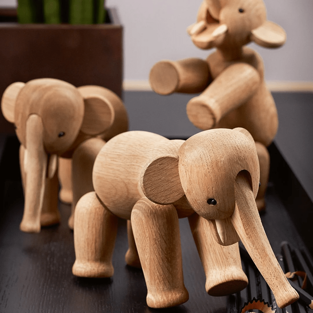 Elephant Figurine Wooden Animals Kay Bojesen