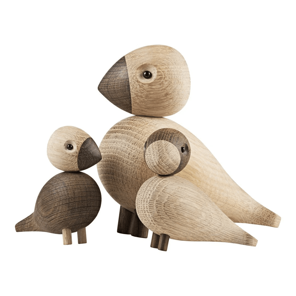 Love Birds Figurine - Set of 2 Wooden Animals Kay Bojesen