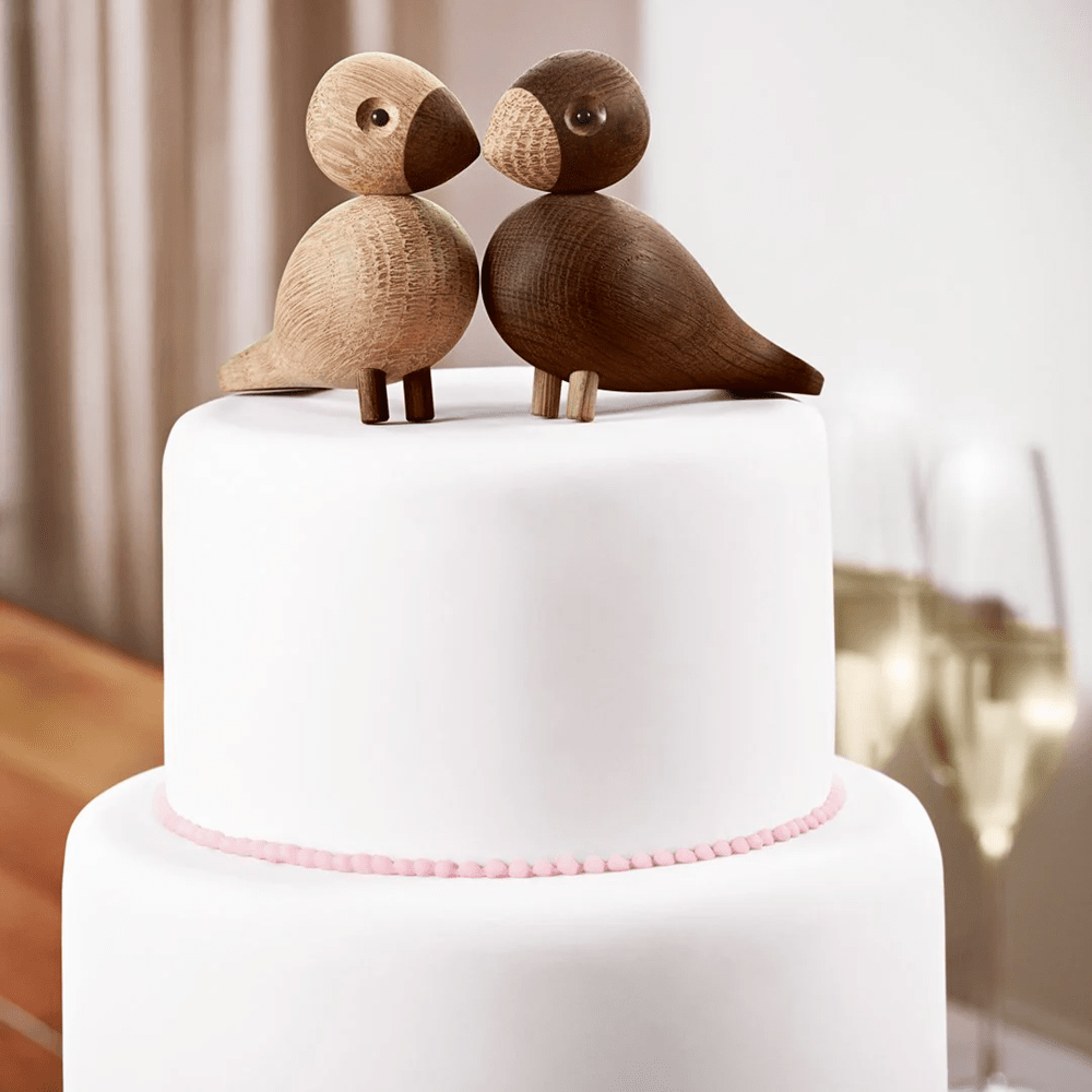 Love Birds Figurine - Set of 2 Wooden Animals Kay Bojesen