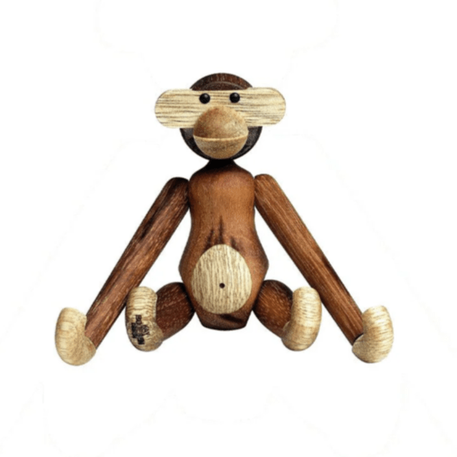 Monkey Figurine Wooden Animals Kay Bojesen Mini Teak/Limba
