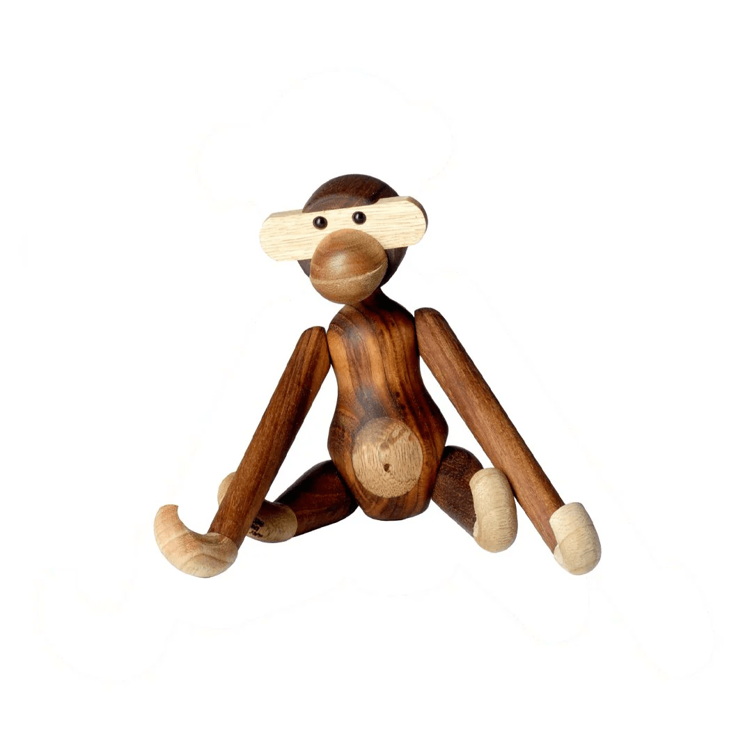 Monkey Figurine Wooden Animals Kay Bojesen Small Teak/Limba