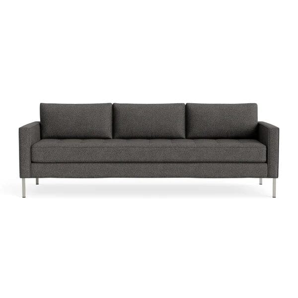 Paramount 95" Sofa Sofa BluDot Kelso Charcoal Stainless Steel