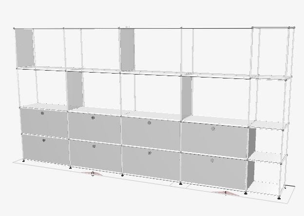 USM Haller Custom Wall Unit, Pure White - Addition (New unit dimensions: 132"w x 15"d x 69"h) USM