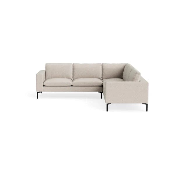 New Standard Sectional Sofa BluDot Right Landa Stone - Black Legs