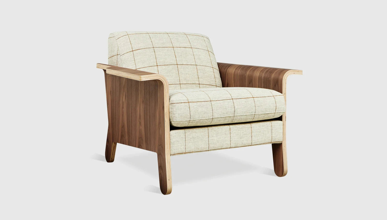 Lodge Chair lounge chair Gus Modern Lattice Copper Walnut