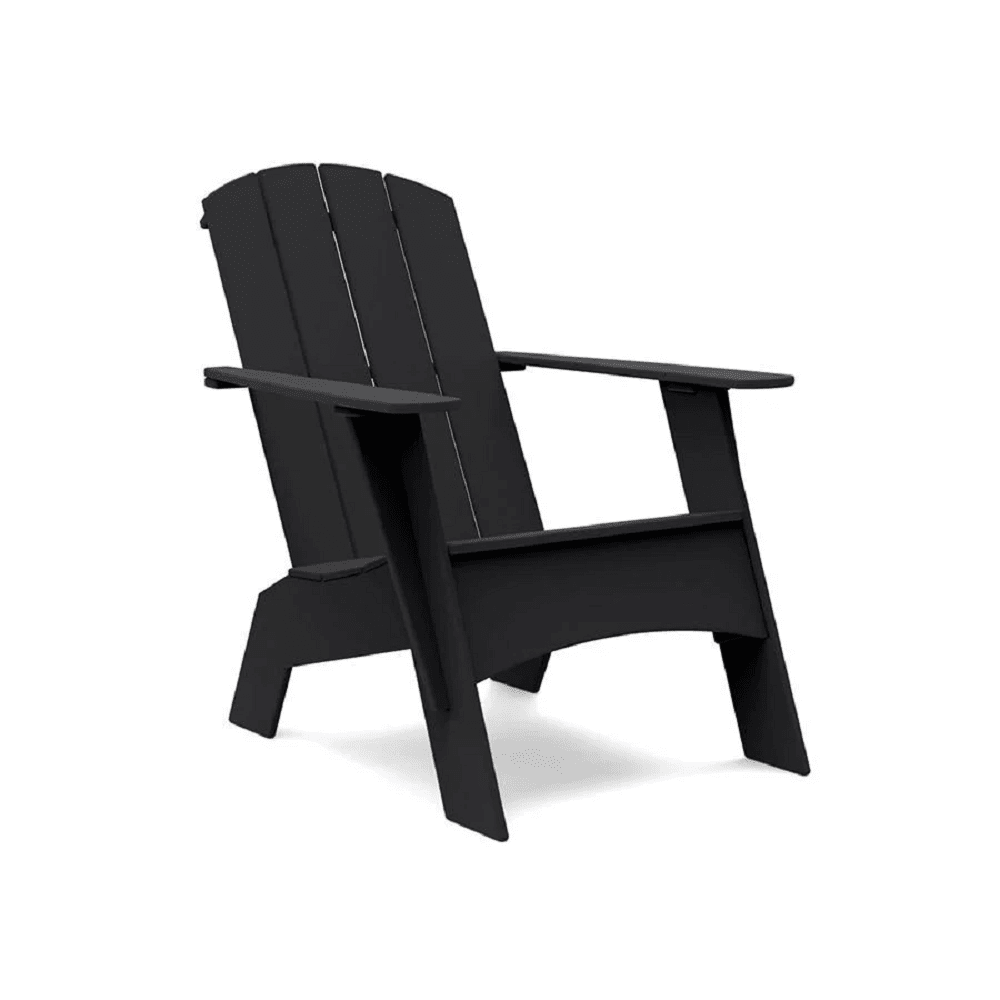 Adirondack Tall Curved Chair Chair Loll Designs Black