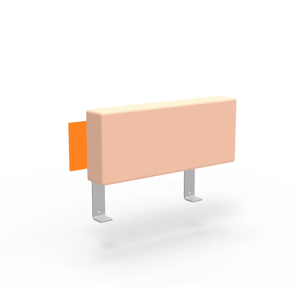 Platform One Accessory Arm Sofas Loll Designs Sunset Orange Cast Petal