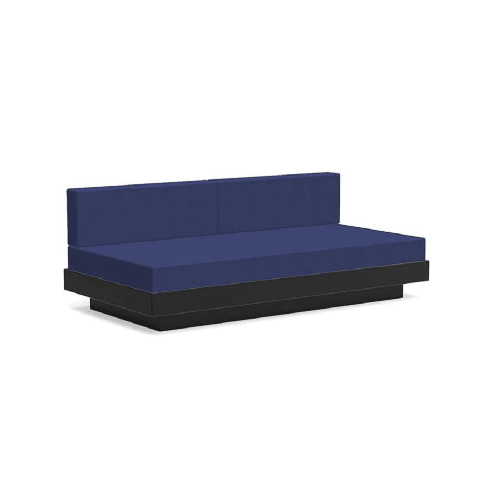 Platform One Sectional Sofa Sofas Loll Designs Black Canvas Navy