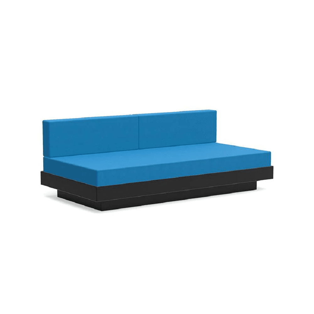 Platform One Sectional Sofa Sofas Loll Designs Black Canvas Regatta