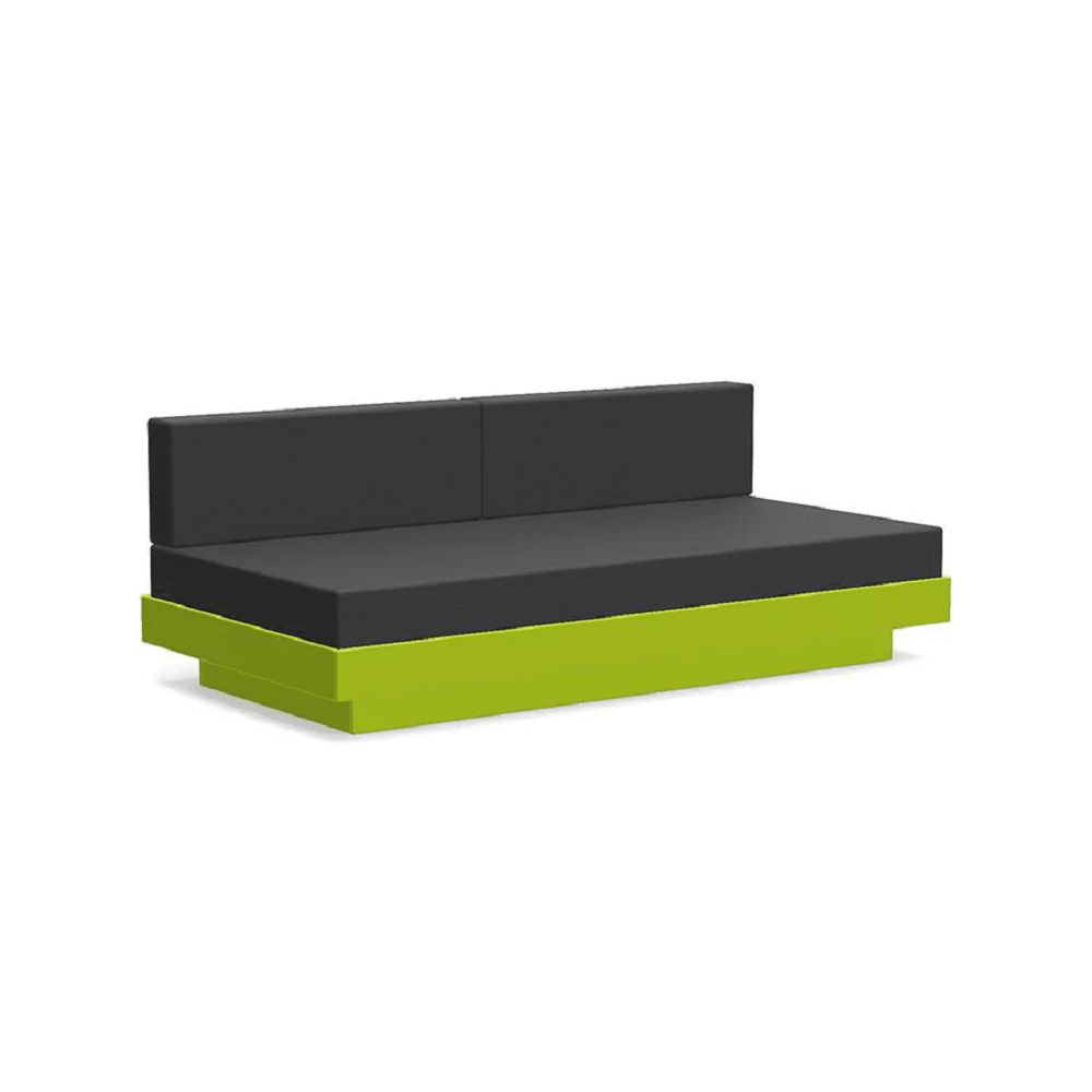 Platform One Sectional Sofa Sofas Loll Designs Leaf Green Cast Charcoal