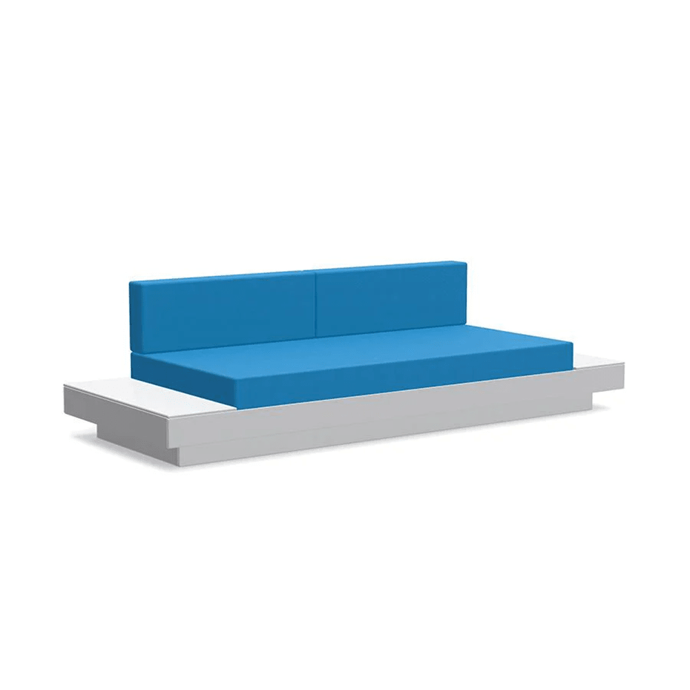 Platform One Sofa with Left or Right Table Sofas Loll Designs Driftwood Canvas Regatta