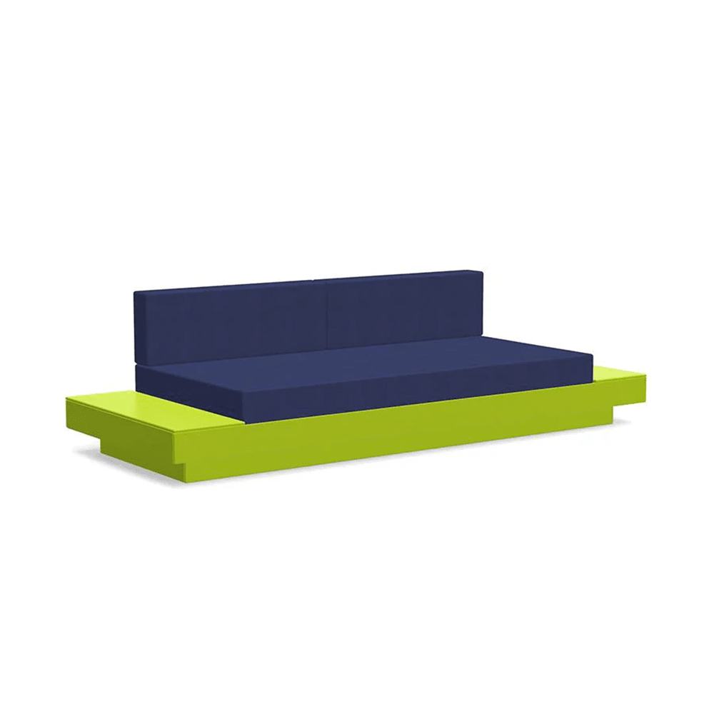Platform One Sofa with Tables Sofas Loll Designs Leaf Green Canvas Navy