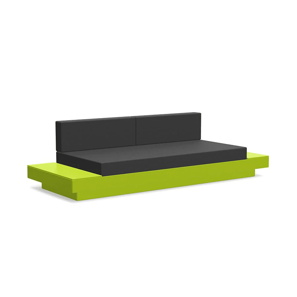 Platform One Sofa with Tables Sofas Loll Designs Leaf Green Cast Charcoal