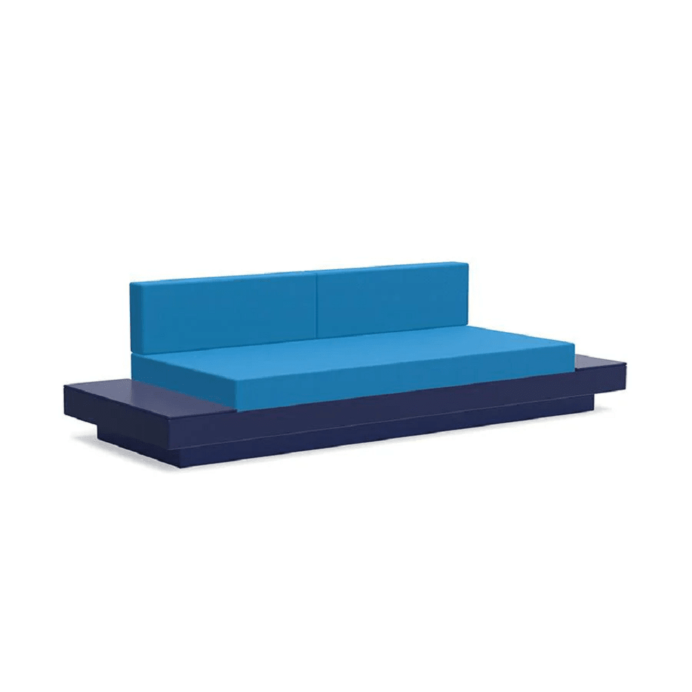 Platform One Sofa with Tables Sofas Loll Designs Navy Blue Canvas Regatta