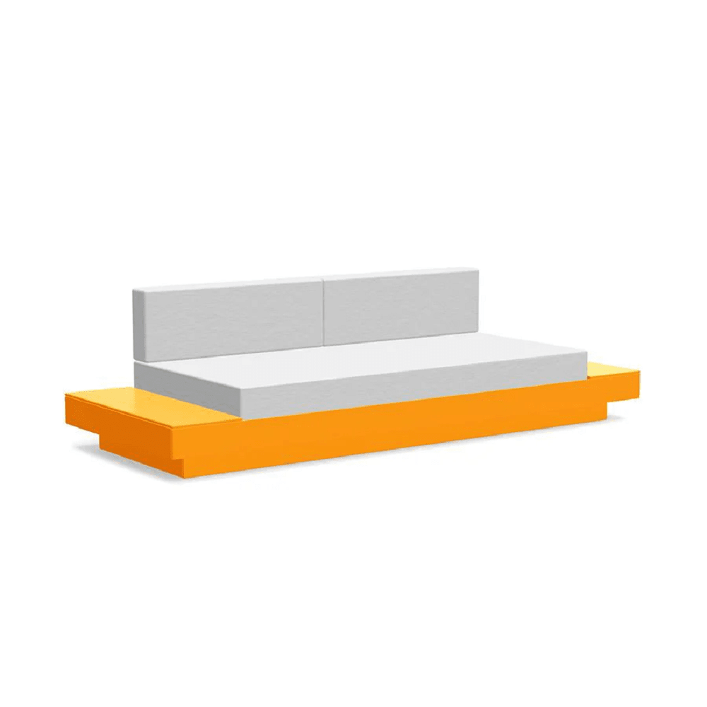 Platform One Sofa with Tables Sofas Loll Designs Sunset Orange Cast Silver