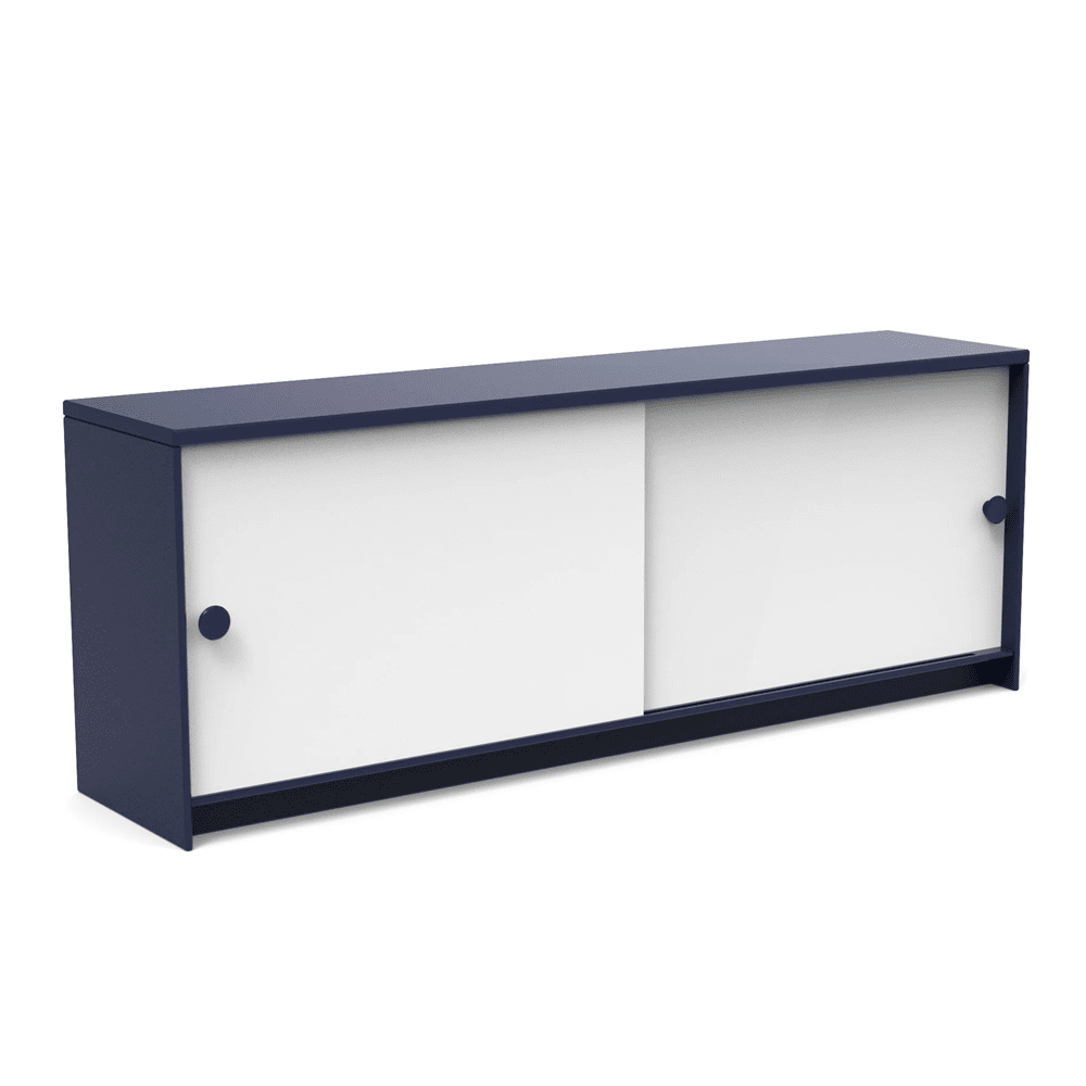 Slider Console Console Table Loll Designs Navy Blue Cloud White