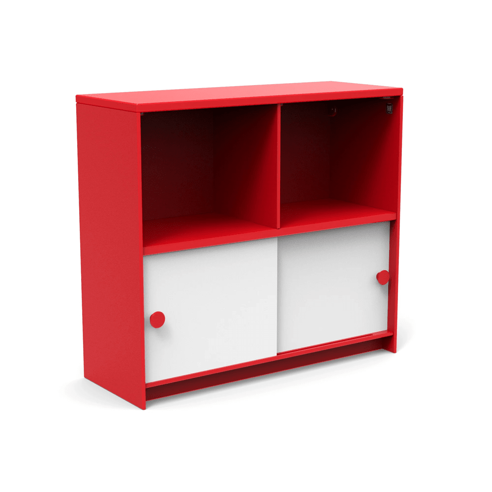 Slider Cubby Cabinet storage Loll Designs Apple Red Cloud White