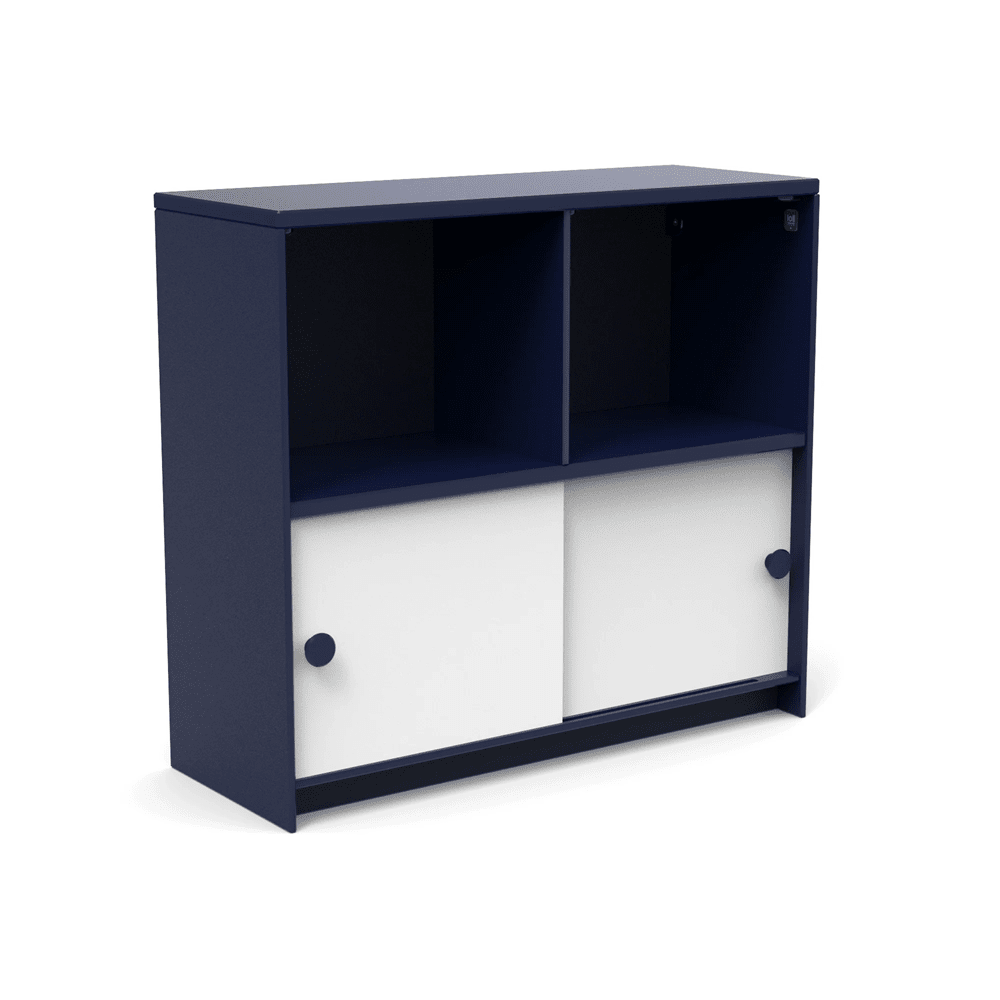 Slider Cubby Cabinet storage Loll Designs Navy Blue Cloud White