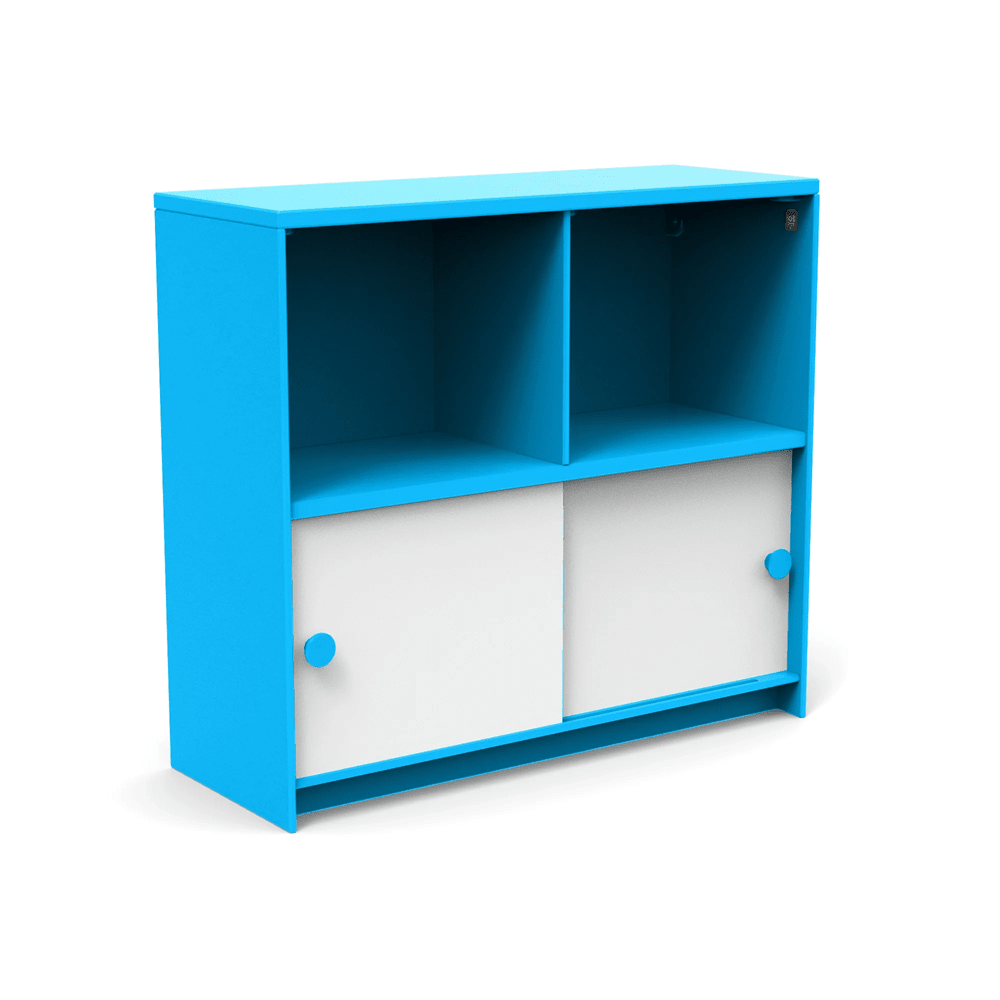 Slider Cubby Cabinet storage Loll Designs Sky Blue Cloud White