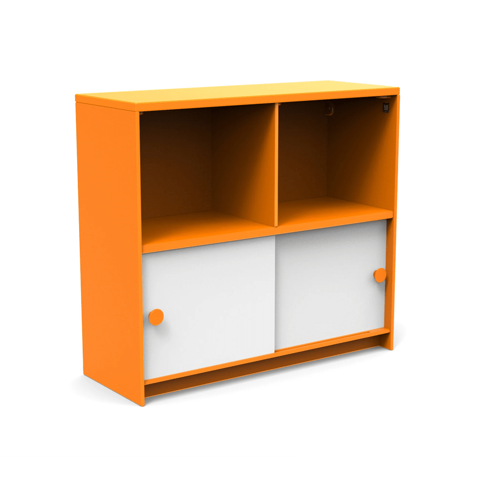 Slider Cubby Cabinet storage Loll Designs Sunset Orange Cloud White