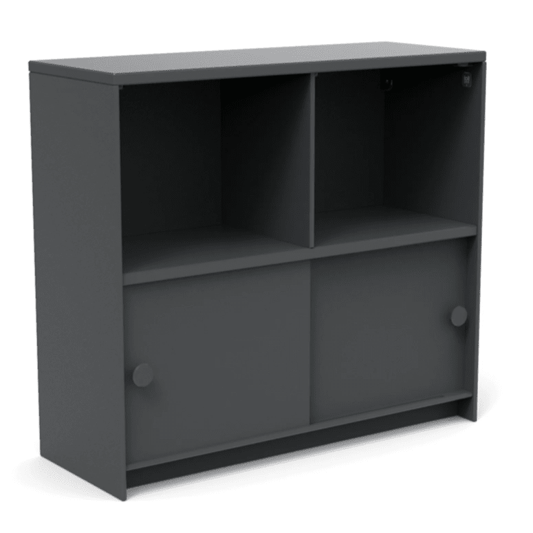 Slider Cubby Cabinet storage Loll Designs Charcoal Grey Monochromatic