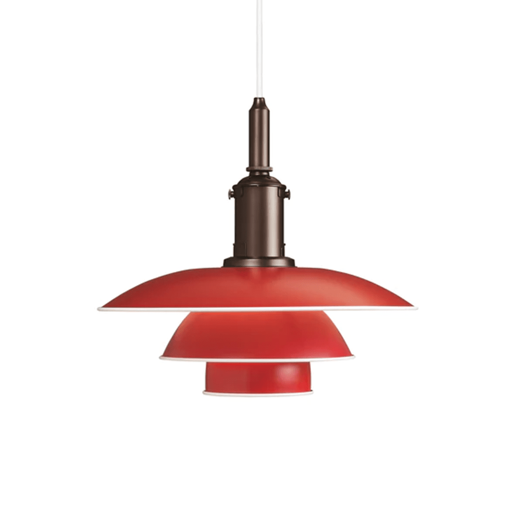 PH 3½ - 3 Metal Pendant Light Pendant Lights Louis Poulsen Red