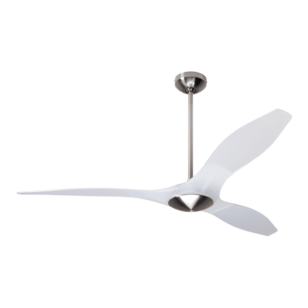 IC/Brisa DC | 56″ Ceiling Fans Modern Fan Co Bright Nickel/Translucent No Light Wall Control