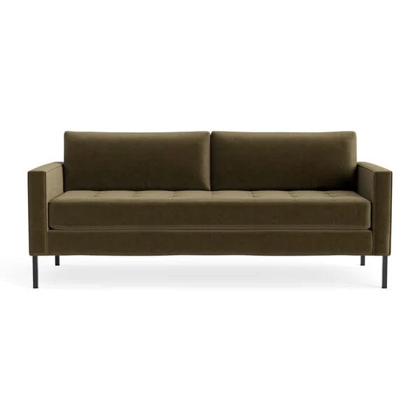 Paramount 80" Sofa Sofa BluDot Moss Velvet Metal