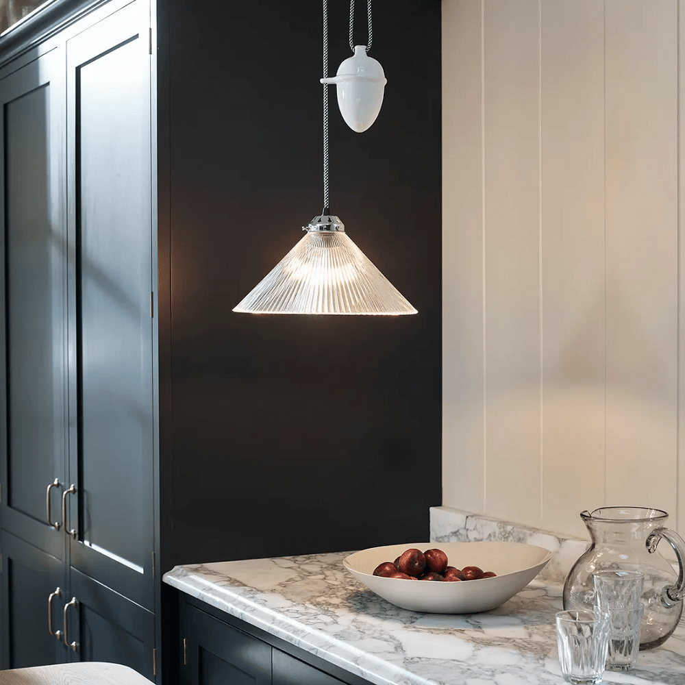 Conical Prismatic Rise and Fall Pendant Light Pendant Lights Original BTC