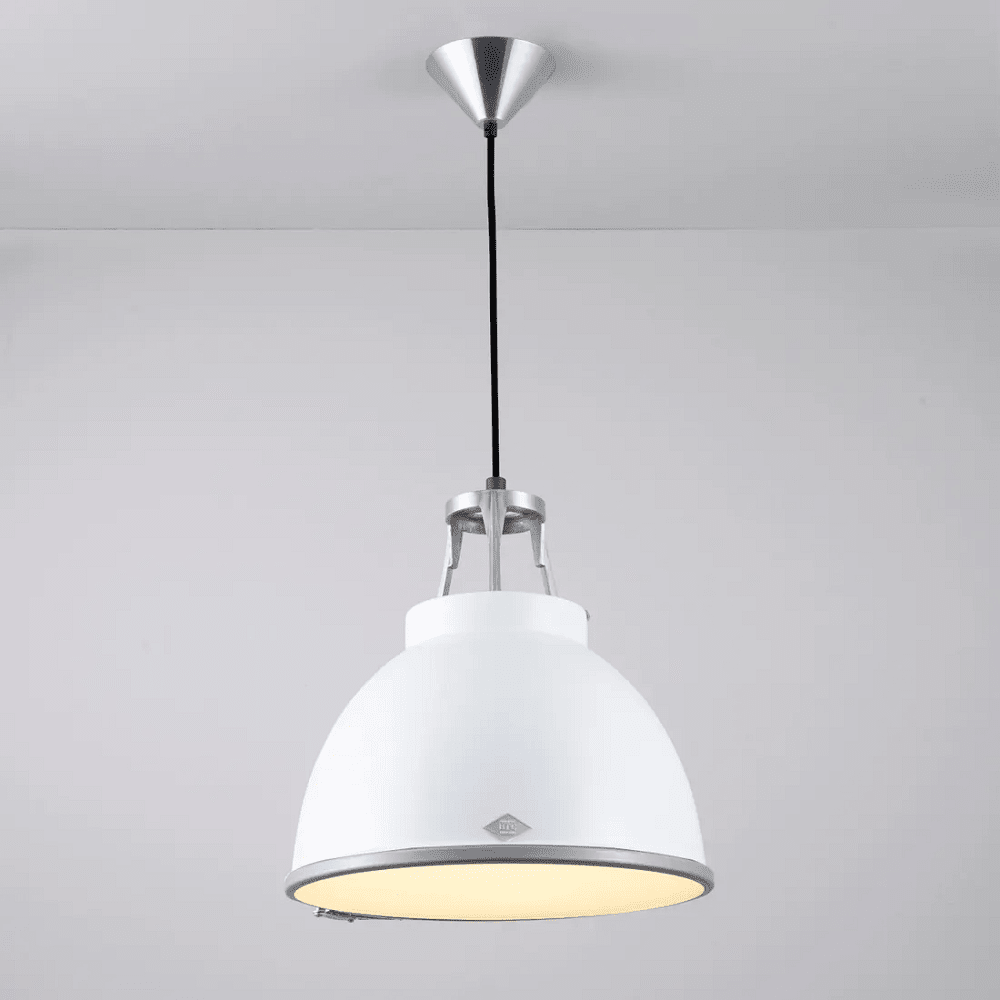 Titan Size 1 Pendant Light suspension lamps Original BTC White with Etched Glass