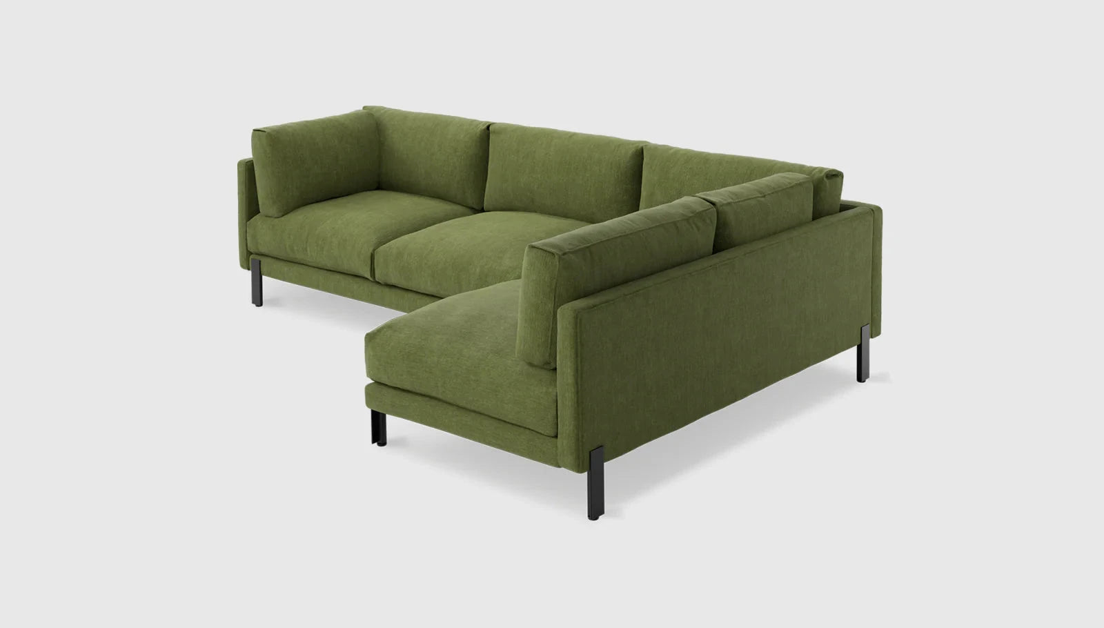 Silverlake Sectional Sofa Gus Modern Bastille Clover Black Right Facing