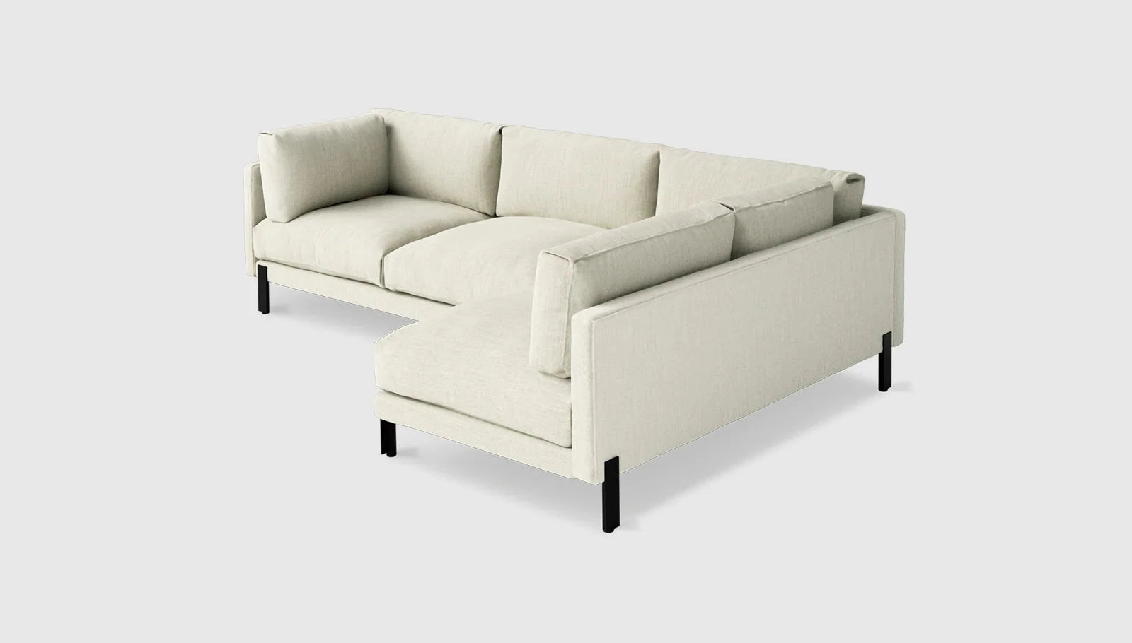 Silverlake Sectional Sofa Gus Modern Sutton Canvas Black Right Facing