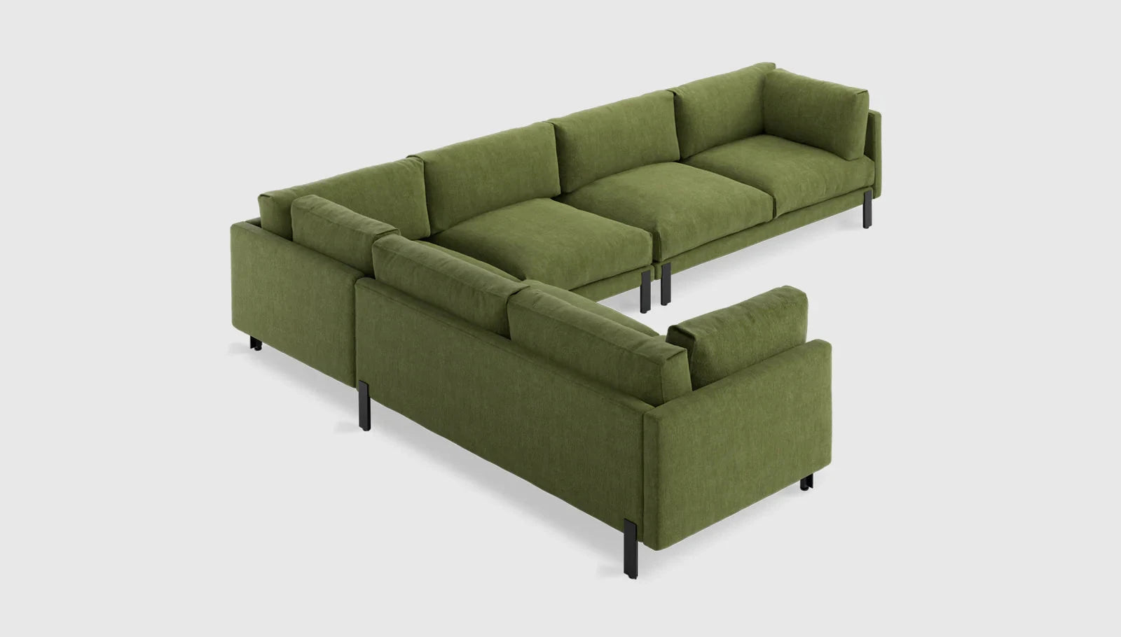 Silverlake XL Sectional Sofa Gus Modern Bastille Clover Left Facing