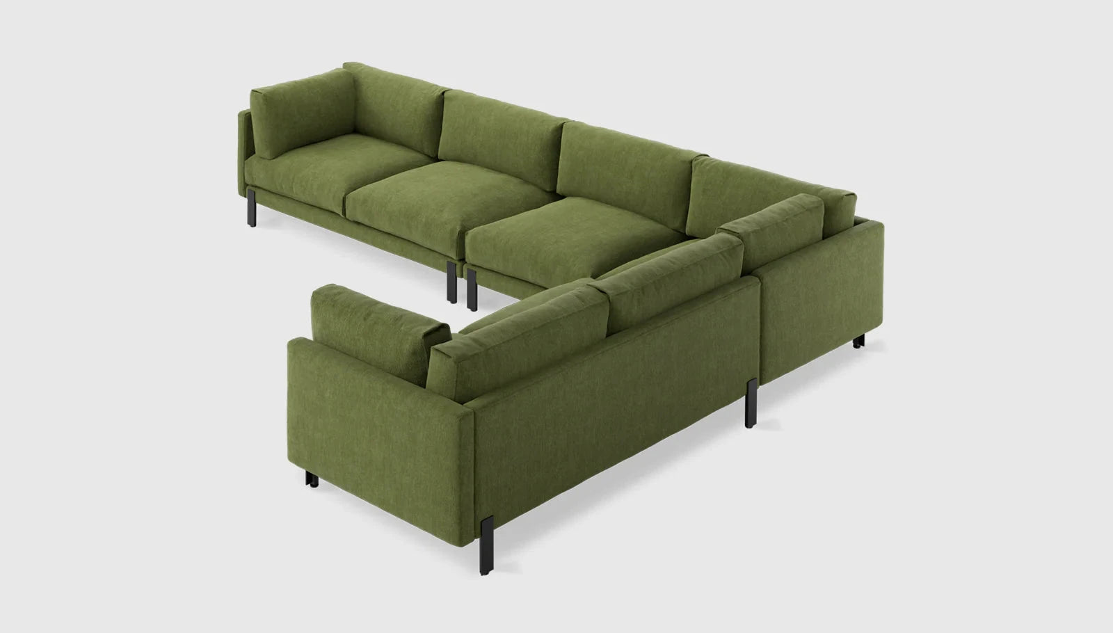 Silverlake XL Sectional Sofa Gus Modern Bastille Clover Right Facing