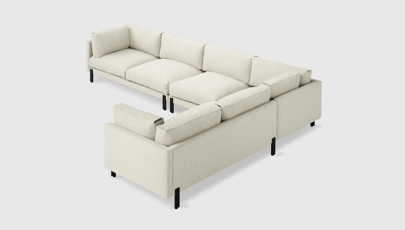 Silverlake XL Sectional Sofa Gus Modern Sutton Canvas Right Facing