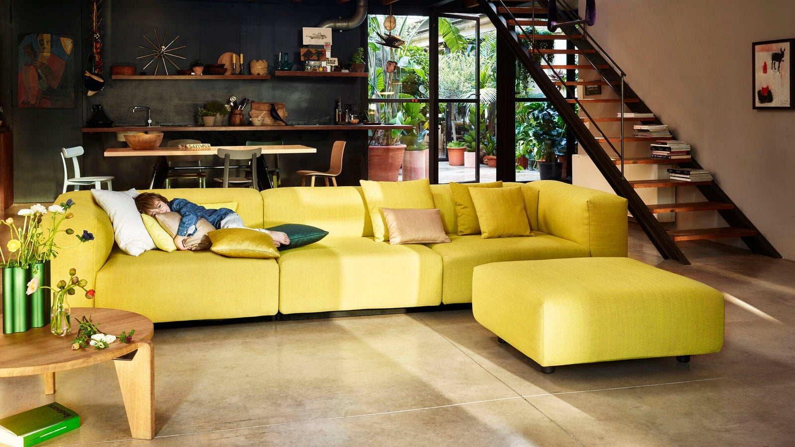 Soft Modular Sofa Ottoman ottomans Vitra