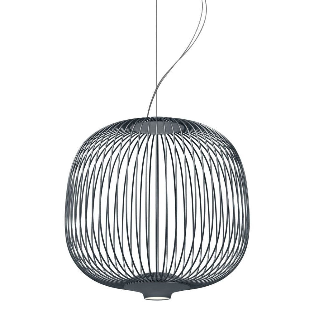Spokes Led Suspension Lamp suspension lamps Foscarini Spokes 2 midi - graphite - 134" cord