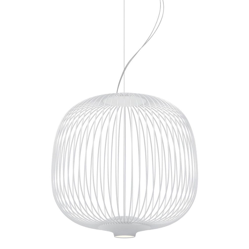 Spokes Led Suspension Lamp suspension lamps Foscarini Spokes 2 midi - white - 134" corde