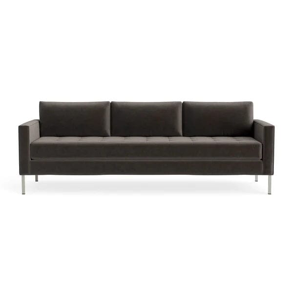 Paramount 95" Sofa Sofa BluDot Storm Velvet Stainless Steel