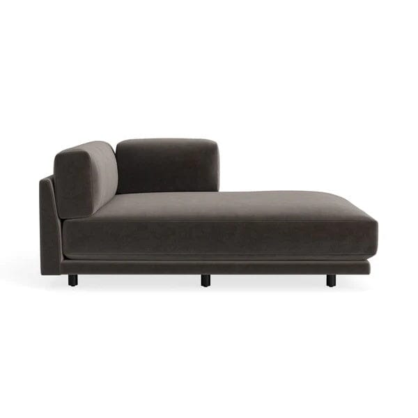 Sunday Chaise Chaise Longue BluDot Right Arm Storm Velvet