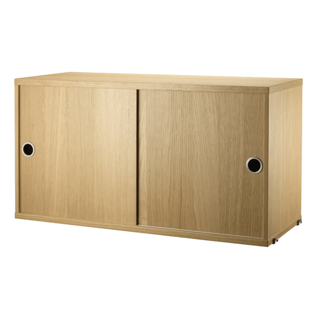 Cabinet with Sliding Doors Cabinets String Furniture Oak