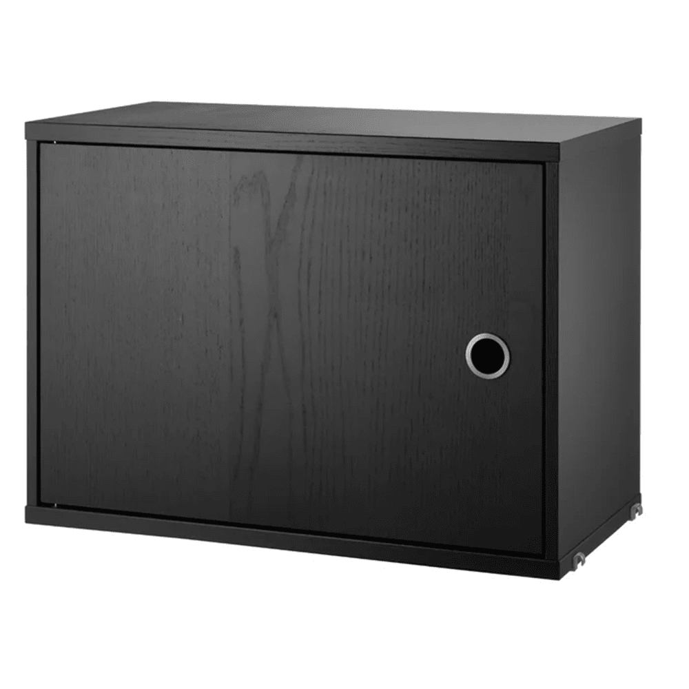 Cabinet with Swing Door Cabinets String Furniture Black Stained Ash