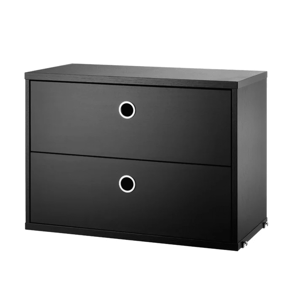 Chest with Drawers Cabinets String Furniture 22.8 Black Stained Ash