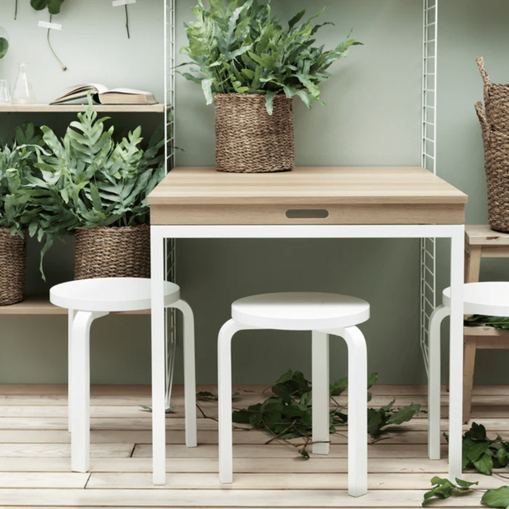 Folding Table Shelves String Furniture