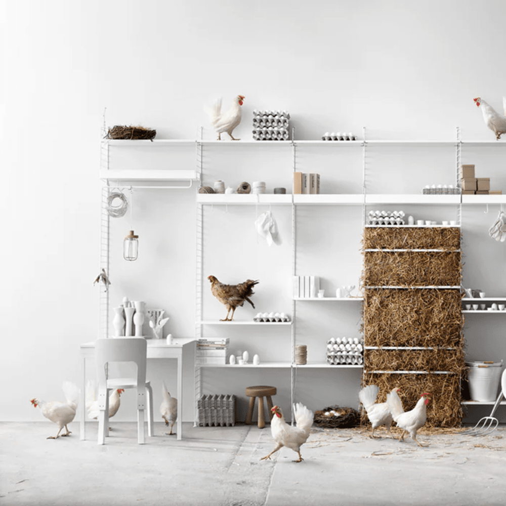 Folding Table Shelves String Furniture