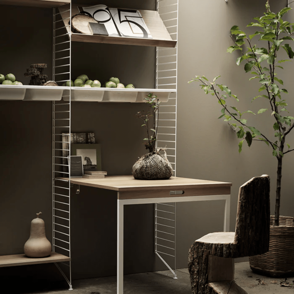 Folding Table Shelves String Furniture