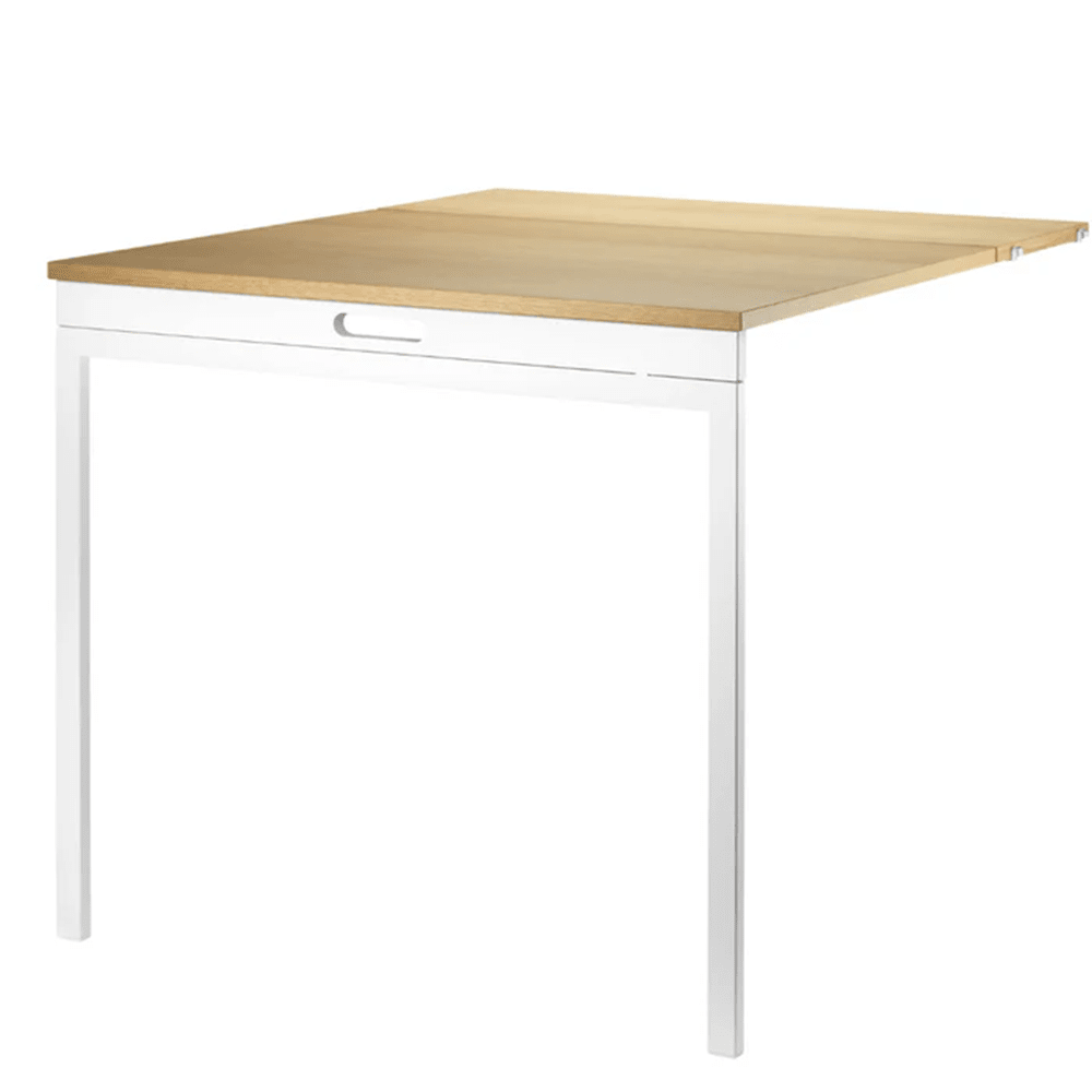 Folding Table Shelves String Furniture Oak / White