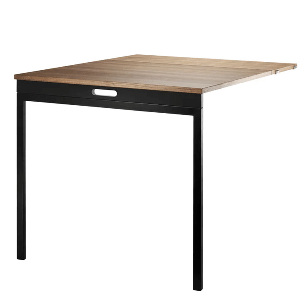 Folding Table Shelves String Furniture Walnut / Black